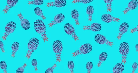 Pineapple is shaking on a colored background. Vegetarian theme Stock Footage 119564729