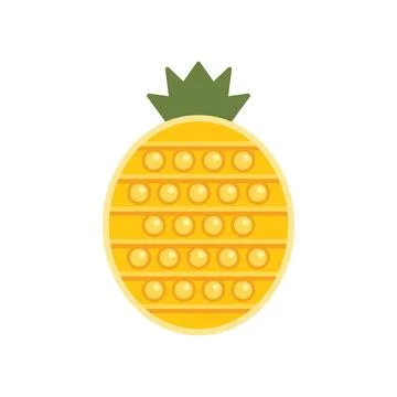 Pineapple shaped sensory toy with simple design on white background Stock Illustration