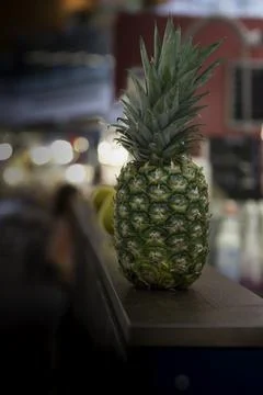 Pineapple on Shelf Stock Photos