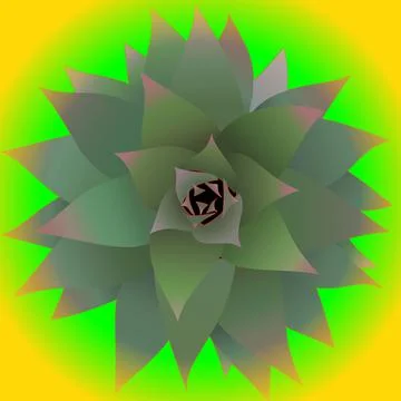 Pineapple Shoot Stock Illustration