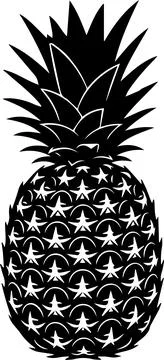 Pineapple silhouette, very minimal simple vector cartoon vector illustration イラスト素材