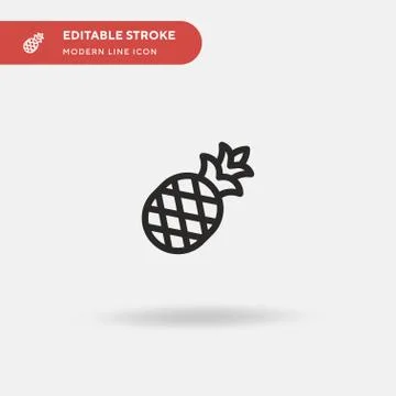 Pineapple Simple vector icon. Illustration symbol design template for web mob Stock Illustration