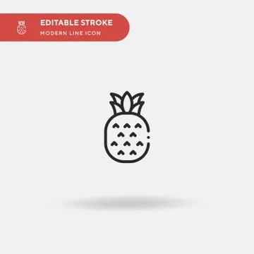 Pineapple Simple vector icon. Illustration symbol design template for web mob Stock Illustration