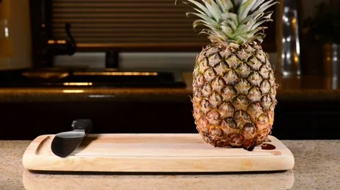 Pineapple Single Slice.mp4 Stock Footage 40731772