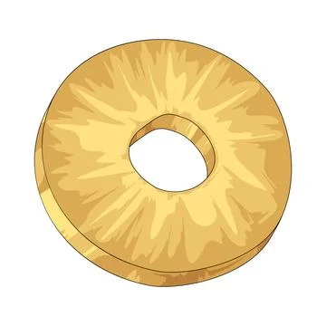 Pineapple slice illustration Illustrazione stock