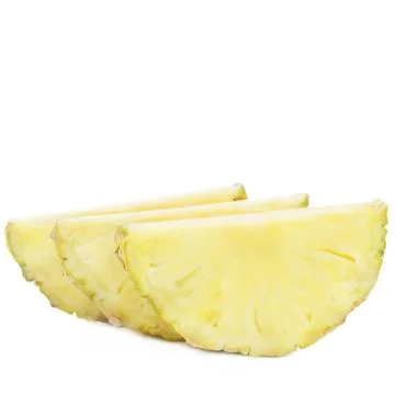 Pineapple slice isolated on a white background. Stock Photos