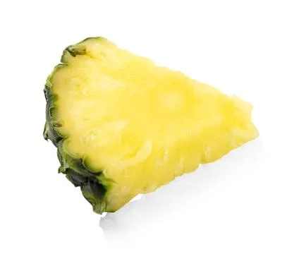 Pineapple slice isolated on white background Stock Photos