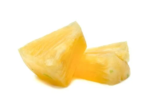 Pineapple slice isolated on white background Stock Photos