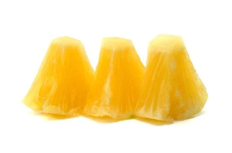 Pineapple slice isolated on white background Stock Photos
