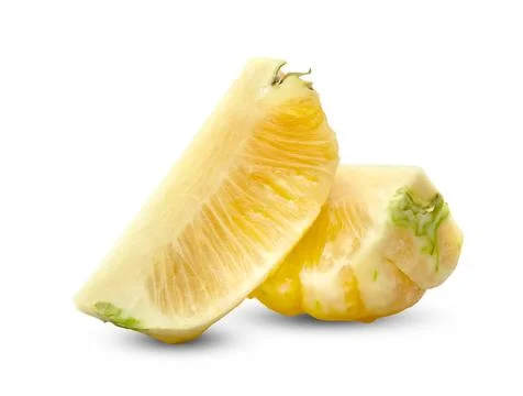 Pineapple slice isolated on white background Stock Photos