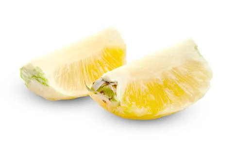 Pineapple slice isolated on white background Stock Photos