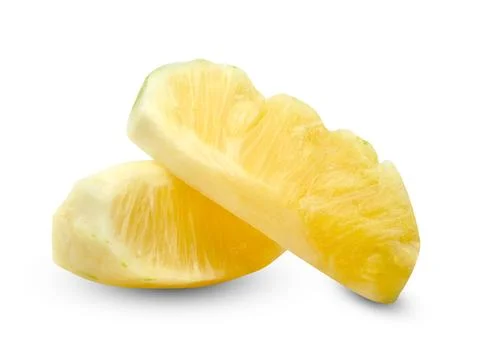 Pineapple slice isolated on white background ,include clipping path Stock Photos