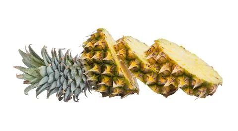 Pineapple sliced isolated Stock Photos