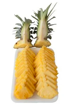 Pineapple sliced Stock Photos