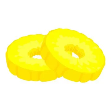 Pineapple slices icon, isometric style Stock Illustration