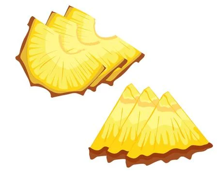 Pineapple slices Stock Illustration