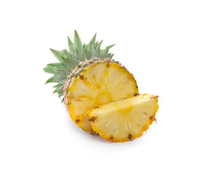 Pineapple with slices isolated Foto stock