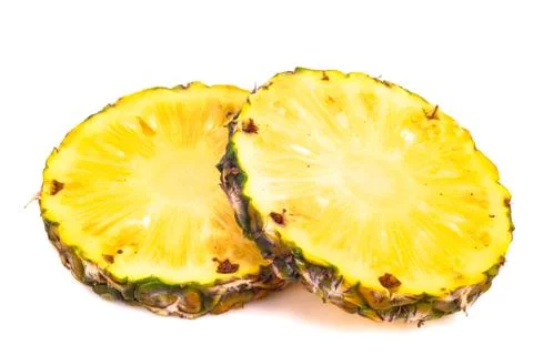 Pineapple with slices Stock Photos