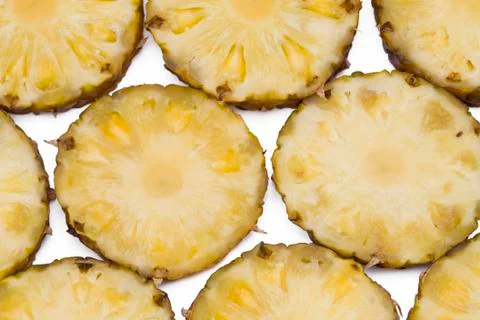 Pineapple slices Stock Photos