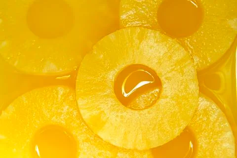 Pineapple slices Stock Photos