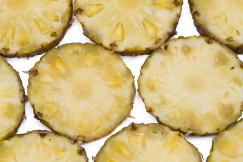 Pineapple slices Stock Photos