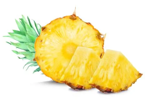 Pineapple slices Stock Photos