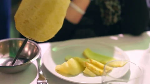 Pineapple slices with sword 動画素材 61713488
