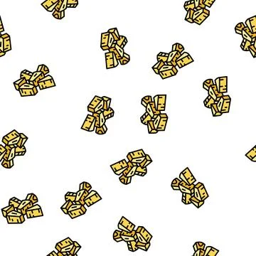 Pineapple slices vector seamless pattern Stock Illustration