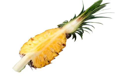 Pineapple with slices on white background Stock-Fotos