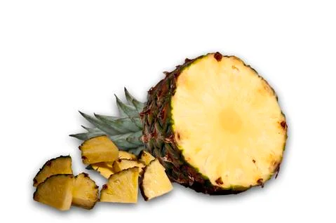 Pineapple with small slices Stock Photos
