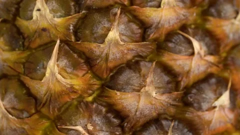 Pineapple spinning and rotating background. Close up Stock Footage 152779540