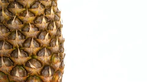 Pineapple spinning and rotating Isolated on white background. Copy space Vidéo 152779493
