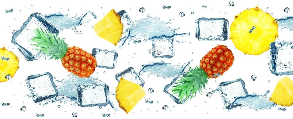 Pineapple splash Stock Photos