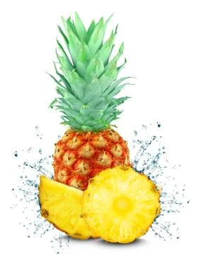Pineapple splash Stock Photos