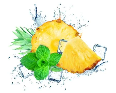 Pineapple splash water Stock Photos