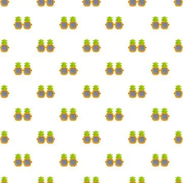 Pineapple sunglasses pattern creating a fun summer background Stock-Illustration