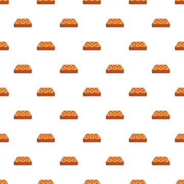 Pineapple tart cakes repeating pattern on white background Stock Illustration