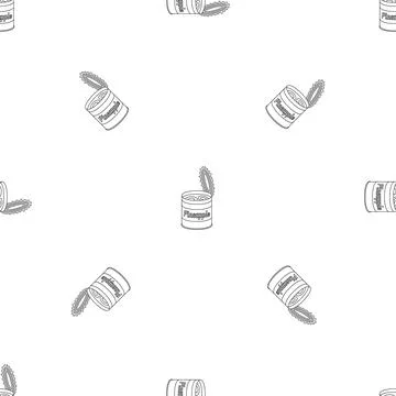 Pineapple tin can pattern seamless Stock Illustration