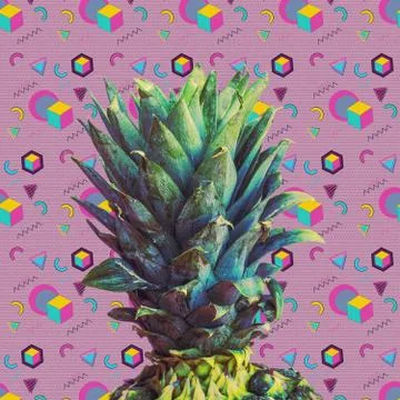 Pineapple top retro 스톡 일러스트