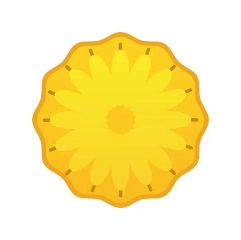 Pineapple tropical fresh half fruit icon Stock Illustration