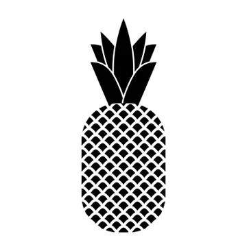 Pineapple tropical fruit. Stock Illustration