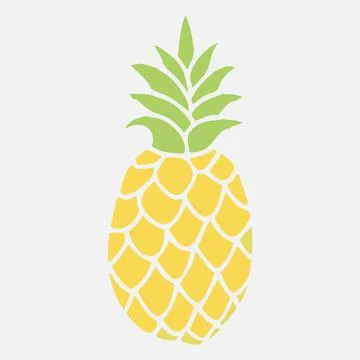 Pineapple, a tropical fruit. Suitable for use in juice shop Stock Illustration