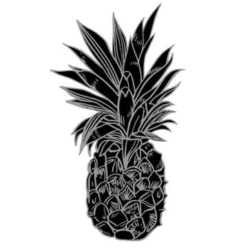 Pineapple tropical fruit. Vector object Stock Illustration