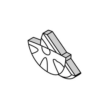 Pineapple two slice isometric icon vector illustration 스톡 일러스트