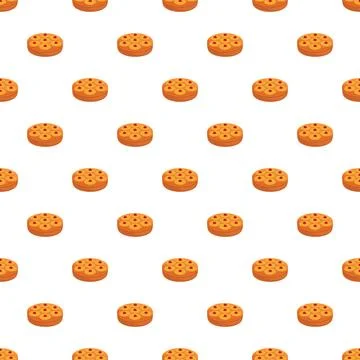 Pineapple upside down cake dessert seamless pattern Illustrazione stock