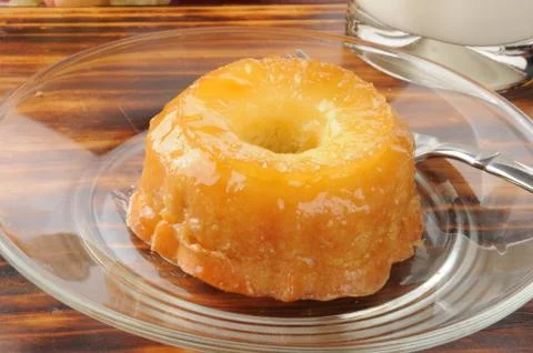 Pineapple upside down cake Stock Photos