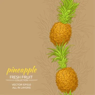 Pineapple vector  background Stock Illustration
