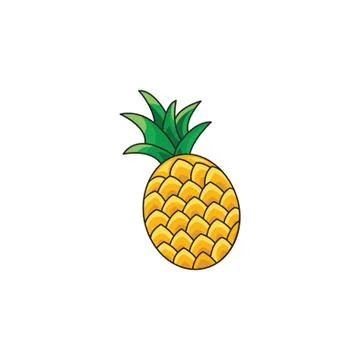 Pineapple vector icon on a white background Stock Illustration