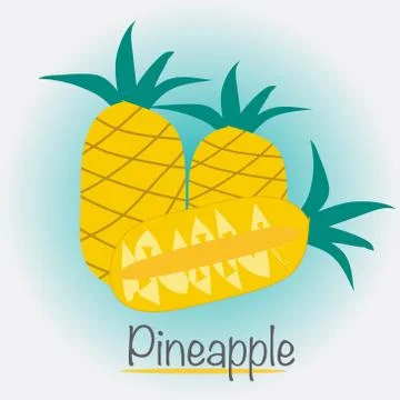 Pineapple Vector Illustration. Stock Illustration