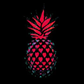 Pineapple vector illustration. Stock Illustration